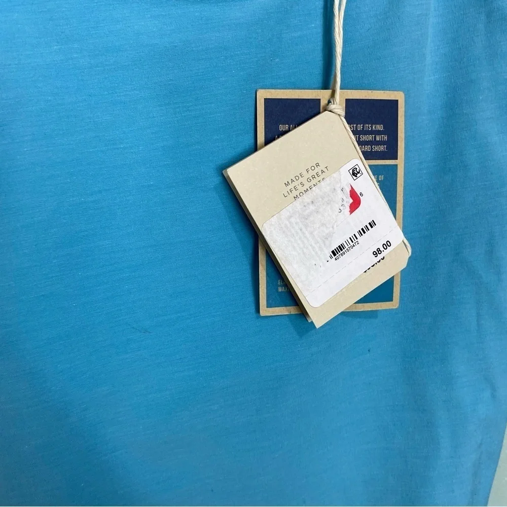 Faherty MSC0012 Mens Belt Loop All Day & Trade Short‎ Blue Sz 40